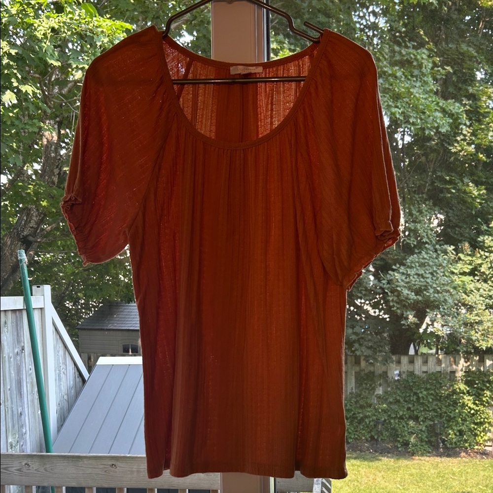 LC Lauren Conrad Women's Burnt Orange Blouse